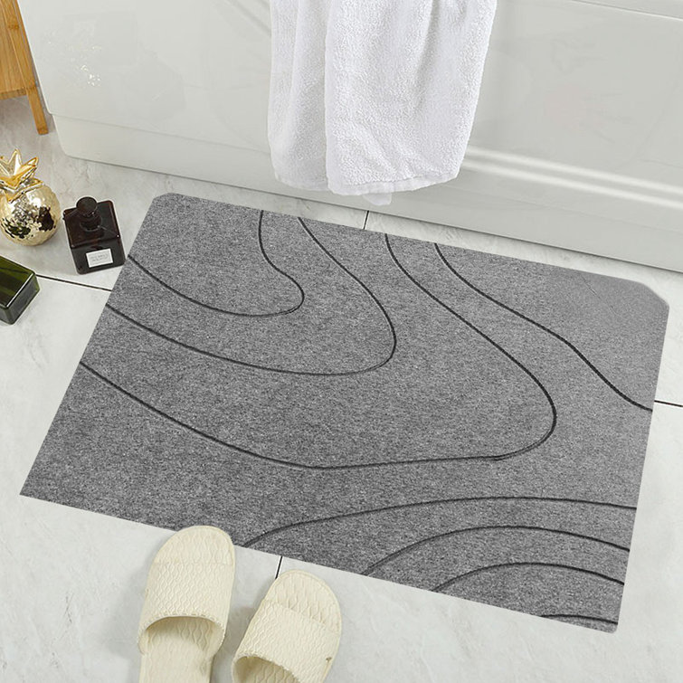 WEUHHoe Stone Bath Mat,Diatomaceous Earth Bath Mat, Quick Drying Bath ...